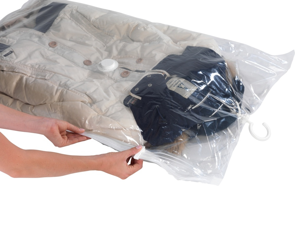 Vakuumpåse med galge, RAUMSPAR LARGE, 70 x H 105 cm, Klar i gruppen Förvaring / Garderobsförvaring / Vakuumförvaring / Hängande vakuumpåsar hos SmartaSaker.se (43190)