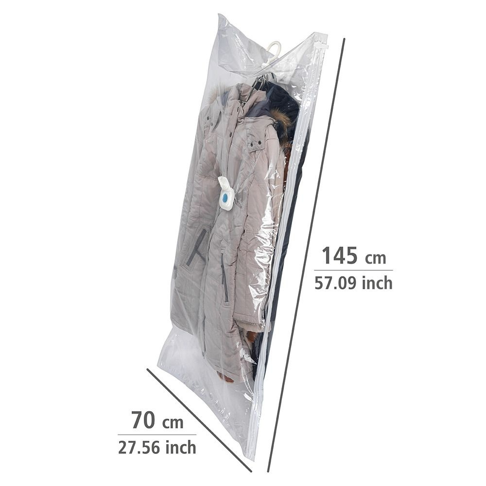 Vakuumpåse med galge, RAUMSPAR XL, 70 x H 145 cm, Klar i gruppen Förvaring / Garderobsförvaring / Vakuumförvaring / Hängande vakuumpåsar hos SmartaSaker.se (43191)
