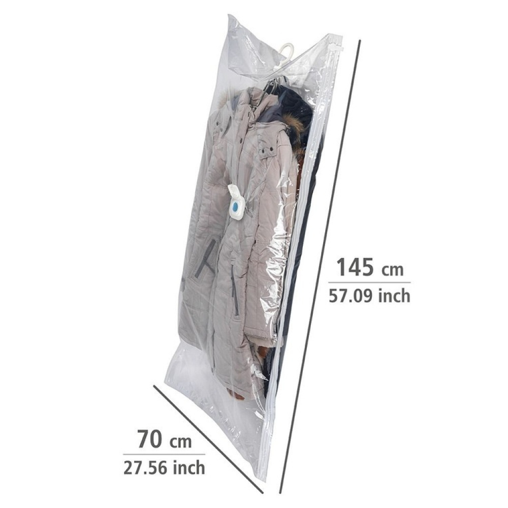 Vakuumpåse med galge, RAUMSPAR XL, 70 x H 145 cm, Klar i gruppen Förvaring / Garderobsförvaring / Vakuumförvaring / Hängande vakuumpåsar hos SmartaSaker.se (43191)