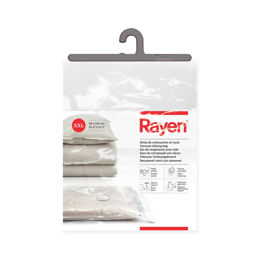 Vakuumpåse Platt, XL VACUUM TIDYING BAG, 130 x 90 cm, Klar i gruppen Förvaring / Garderobsförvaring / Vakuumförvaring / Kompakta vakuumpåsar hos SmartaSaker.se (43193)