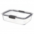 Vattentät matlåda, 2000 ml, BRILLIANCE LARGE, 28 x 19 x H 7 cm, Sistema, Klar / Svart Vattentät matlåda, 2000 ml, BRILLIANCE LARGE, 28 x 19 x H 7 cm, Sistema, Klar / Svart
