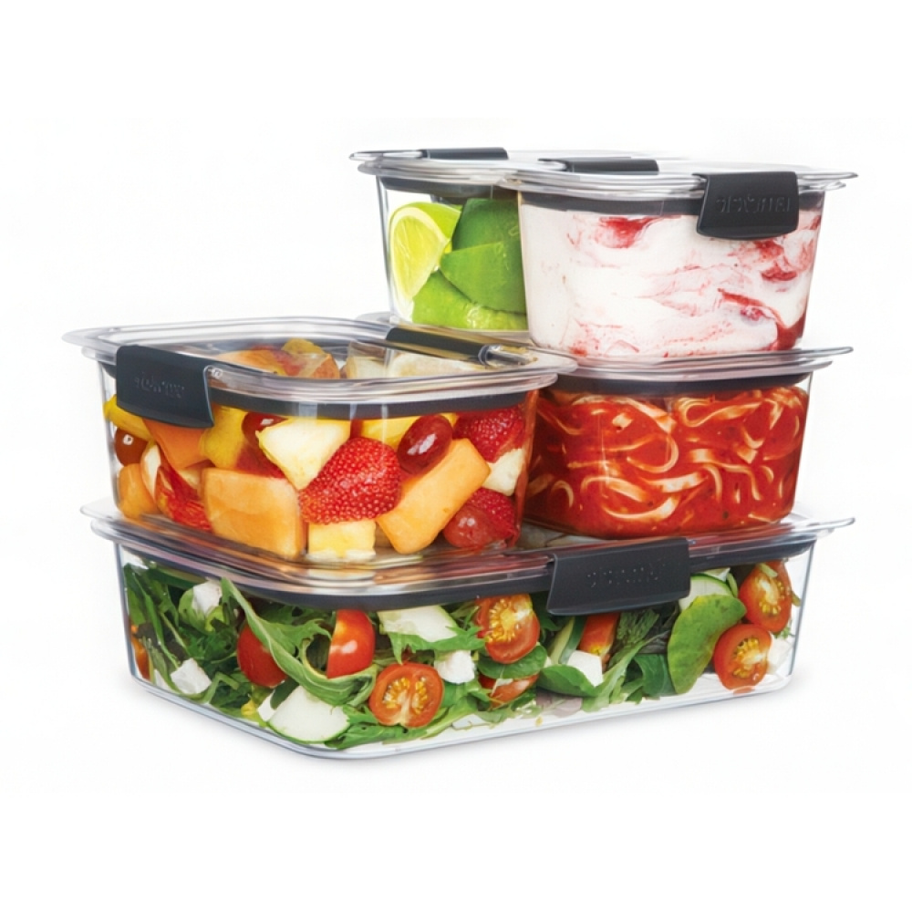 Vattentät matlåda, 2000 ml, BRILLIANCE LARGE, 28 x 19 x H 7 cm, Sistema, Klar / Svart i gruppen Förvaring / Köksförvaring / Matlådor / Sistema matlådor hos SmartaSaker.se (43208)