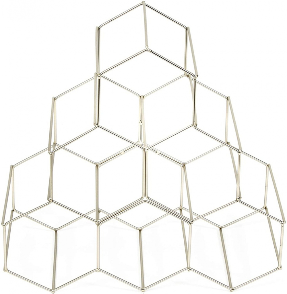 Vinställ för 6 flaskor, Metall, CIRCOLARE, 30 x 14 x H29cm, Silver i gruppen Förvaring / Köksförvaring / Organisera köksskåp hos SmartaSaker.se (43224)