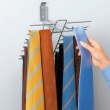 Vägghängd Hållare för 30 Slipsar / Skärp, TIE & BELT RACK, Silver Vägghängd Hållare för 30 Slipsar / Skärp, TIE & BELT RACK, Silver
