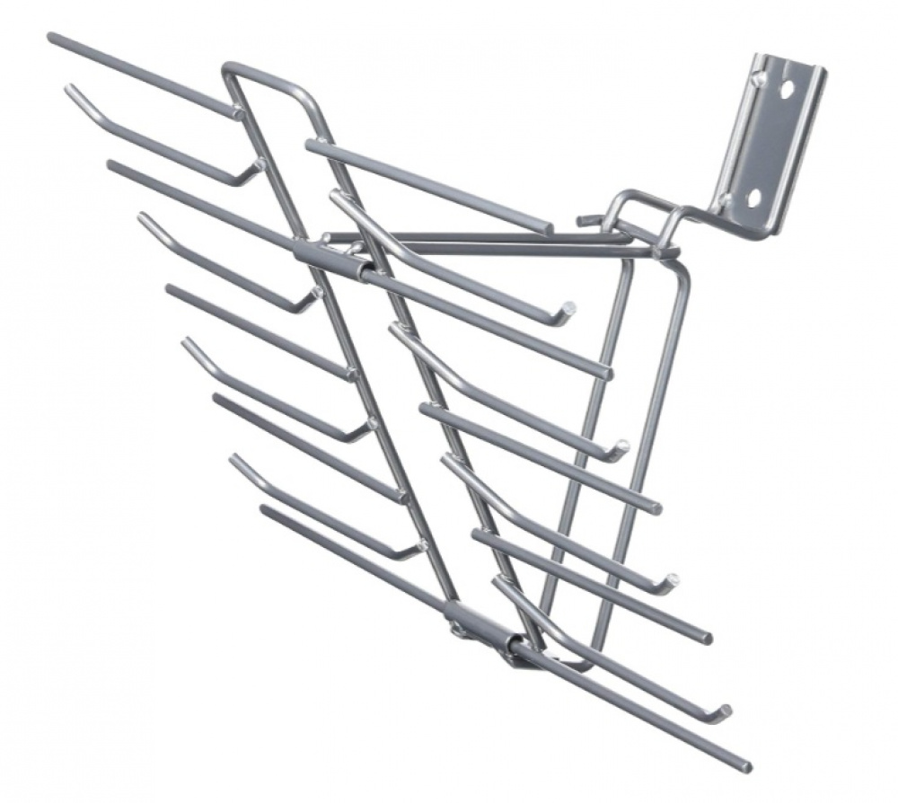 Vägghängd Hållare för 30 Slipsar / Skärp, TIE & BELT RACK, Silver i gruppen Förvaring / Garderobsförvaring / Galgar och hängare hos SmartaSaker.se (43227)