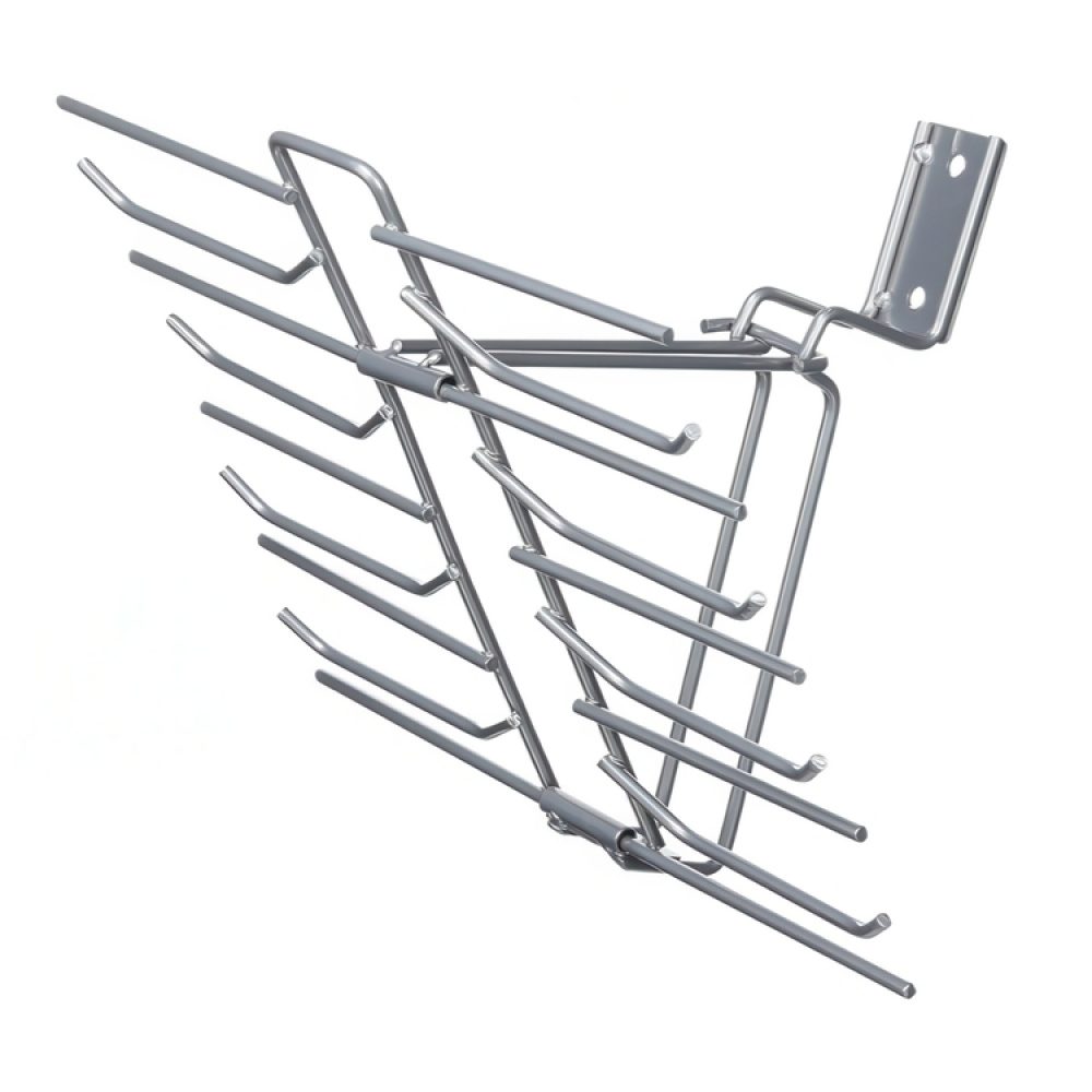 Vägghängd Hållare för 30 Slipsar / Skärp, TIE & BELT RACK, Silver i gruppen Förvaring / Garderobsförvaring / Galgar och hängare hos SmartaSaker.se (43227)