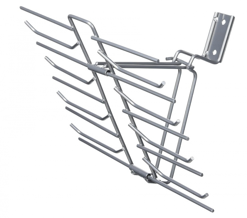 Vägghängd Hållare för 30 Slipsar / Skärp, TIE & BELT RACK, Silver i gruppen Förvaring / Garderobsförvaring / Galgar och hängare hos SmartaSaker.se (43227)