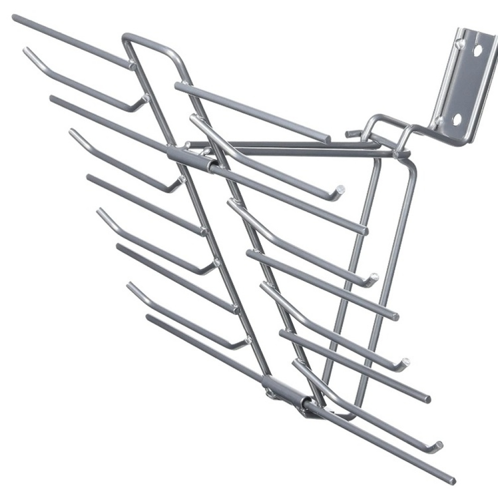 Vägghängd Hållare för 30 Slipsar / Skärp, TIE & BELT RACK, Silver i gruppen Förvaring / Garderobsförvaring / Galgar och hängare hos SmartaSaker.se (43227)