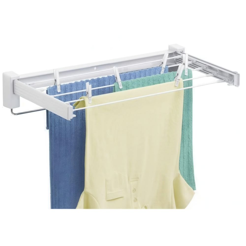 Vägghängd Tvättställning, BUTTERFLY, 3,5 m lina, Vit i gruppen Förvaring / Tvätt och tork / Torkställningar hos SmartaSaker.se (43228)