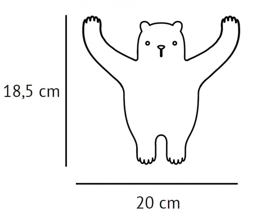 Väggkrok av återvunnen metall, WILD BROWN BEAR, 20 x H 18,5, Brun i gruppen Förvaring / Hallförvaring / Krokar och hängare hos SmartaSaker.se (43232)