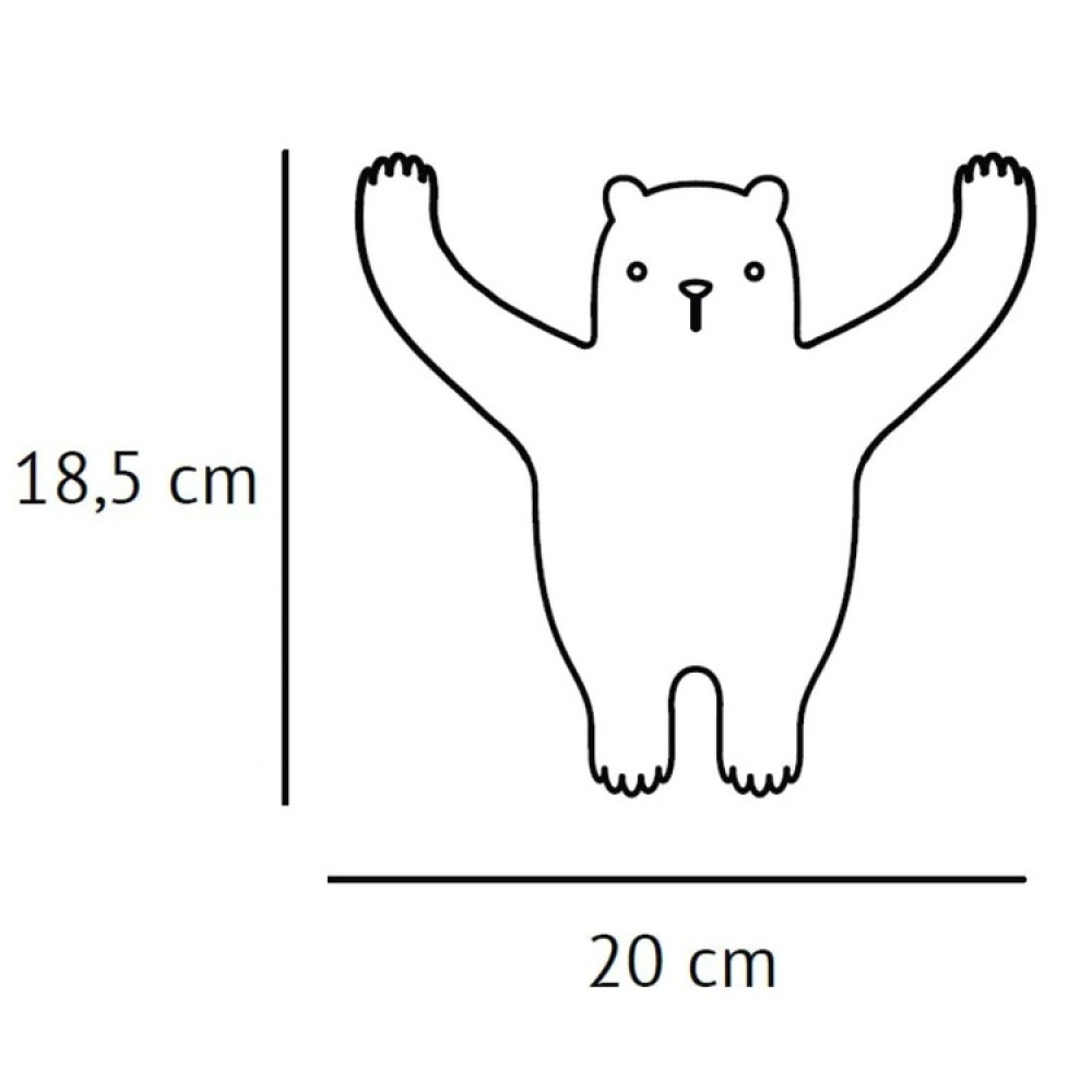 Väggkrok av återvunnen metall, WILD BROWN BEAR, 20 x H 18,5, Brun i gruppen Förvaring / Hallförvaring / Krokar och hängare hos SmartaSaker.se (43232)