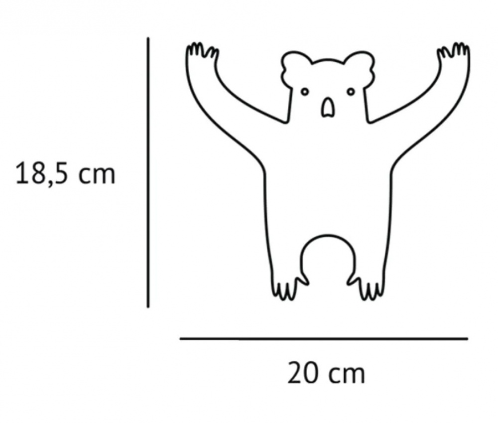 Väggkrok av återvunnen metall, WILD KOALA, 18,5 x 20 cm, Grå i gruppen Förvaring / Hallförvaring / Krokar och hängare hos SmartaSaker.se (43233)