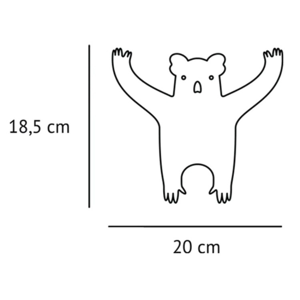 Väggkrok av återvunnen metall, WILD KOALA, 18,5 x 20 cm, Grå i gruppen Förvaring / Hallförvaring / Krokar och hängare hos SmartaSaker.se (43233)