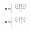 Väggkrokar i metall, 2 st trollsländor, WHITE DRAGONFLY, 14 x H 14 cm, Vita Väggkrokar i metall, 2 st trollsländor, WHITE DRAGONFLY, 14 x H 14 cm, Vita