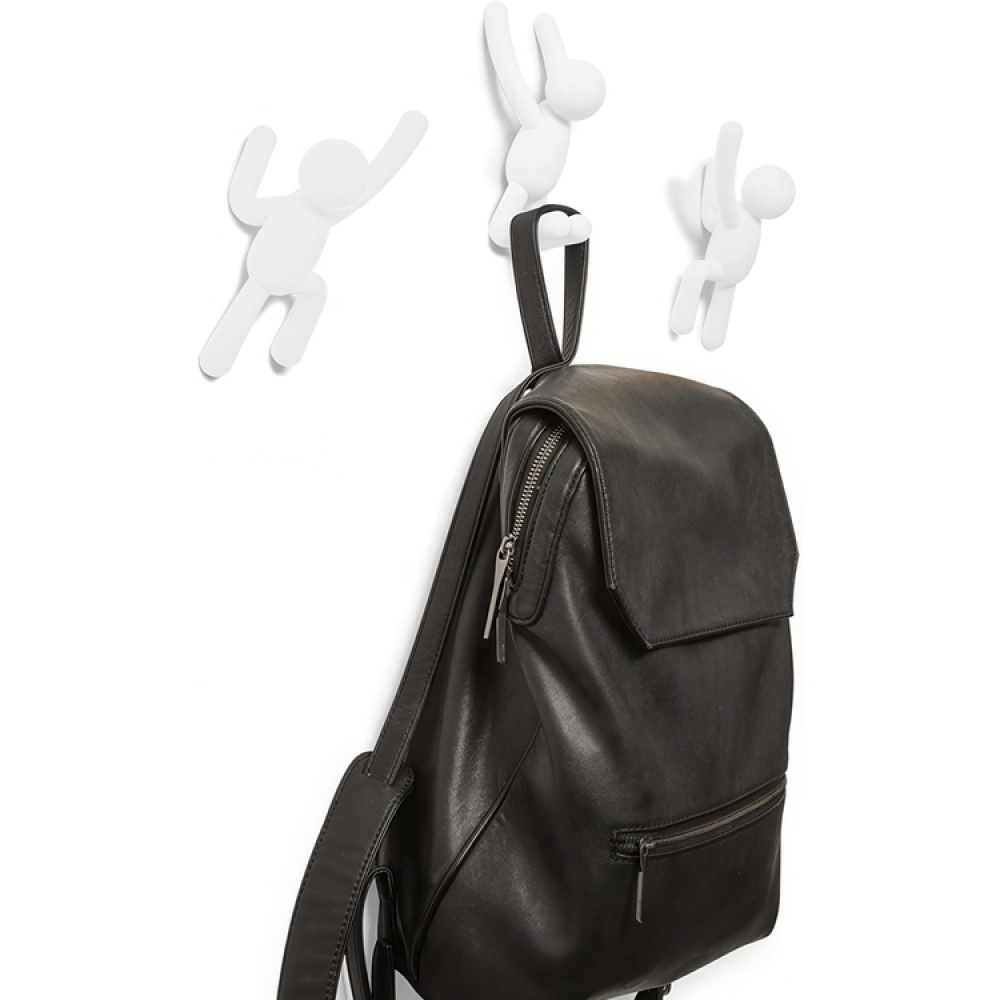 Väggkrokar, Dekorativa, 3 st, UMBRA BUDDY HOOKS, Vita i gruppen Förvaring / Hallförvaring / Krokar och hängare hos SmartaSaker.se (43242)