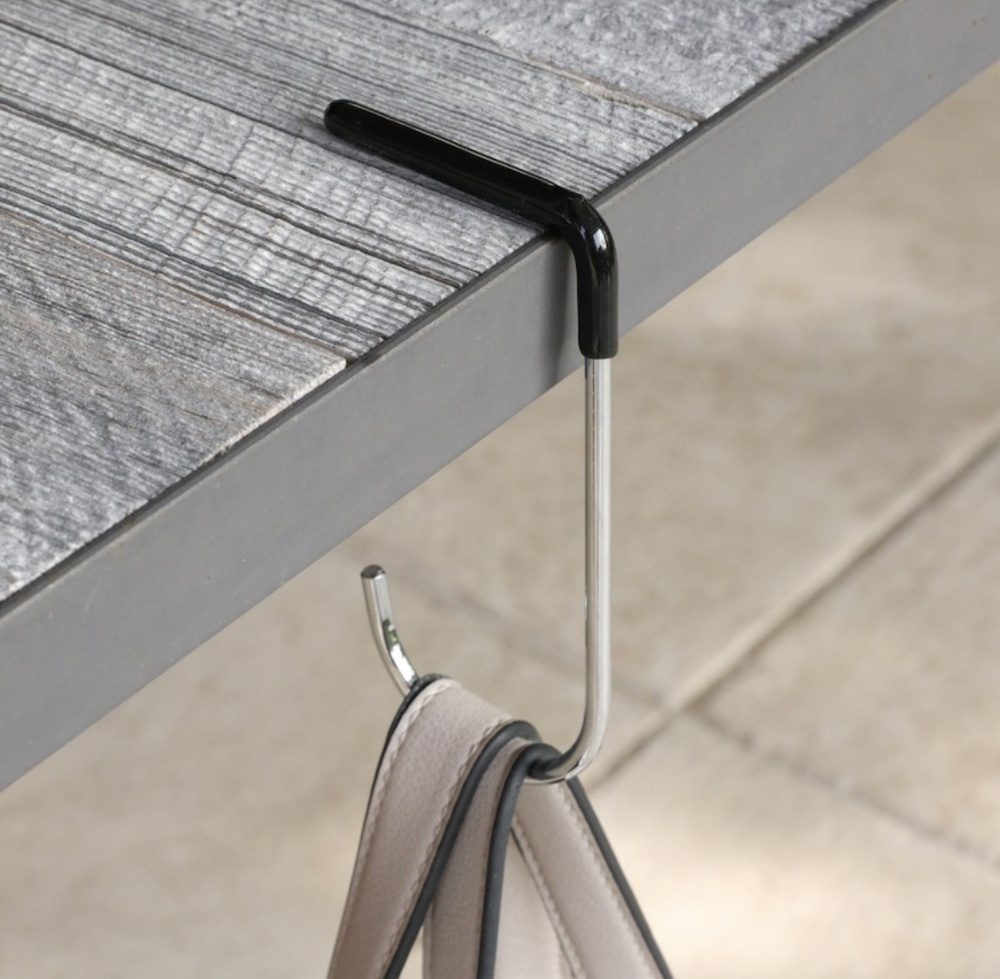 Väskhållare för bord, MAWA TABLE BAG HOLDER, 6 x H 13 cm, Silver / Svart i gruppen Förvaring / Garderobsförvaring / Väskförvaring hos SmartaSaker.se (43248)