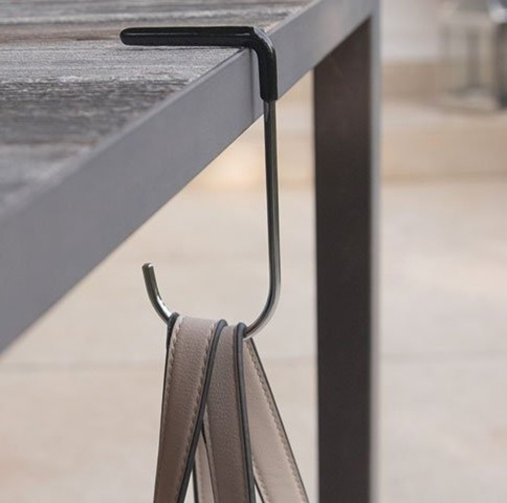 Väskhållare för bord, MAWA TABLE BAG HOLDER, 6 x H 13 cm, Silver / Svart i gruppen Förvaring / Garderobsförvaring / Väskförvaring hos SmartaSaker.se (43248)