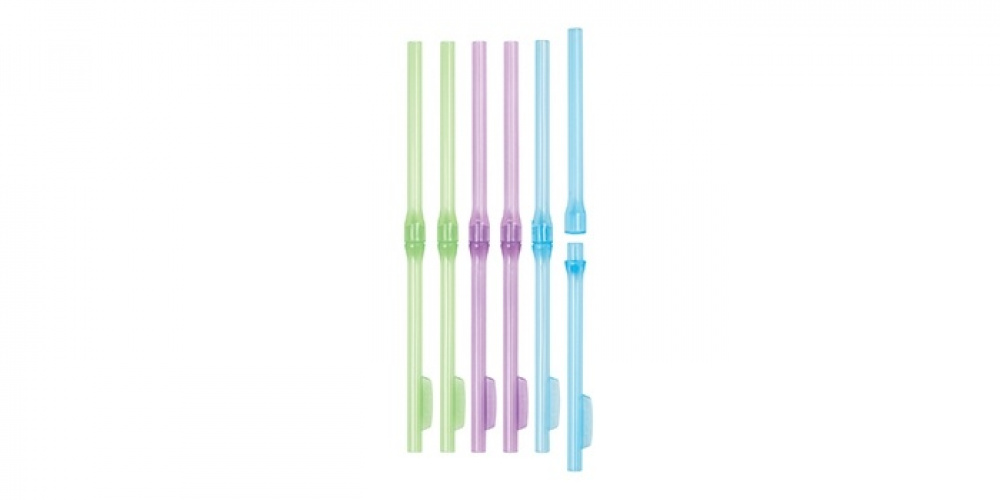 Återanvändbara, lättdiskade sugrör, SISTEMA HYDRATE REUSABLE, 6 sugrör, Blå, grön & lila i gruppen Förvaring / Köksförvaring hos SmartaSaker.se (43251)
