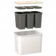 Återvinningsstation med lock och 3 insatser, SMARTSTORE COLLECT, 76 L, 57 x 38 x H 42 cm Återvinningsstation med lock och 3 insatser, SMARTSTORE COLLECT, 76 L, 57 x 38 x H 42 cm