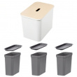 Återvinningsstation med lock och 3 insatser, SMARTSTORE COLLECT, 76 L, 57 x 38 x H 42 cm Återvinningsstation med lock och 3 insatser, SMARTSTORE COLLECT, 76 L, 57 x 38 x H 42 cm