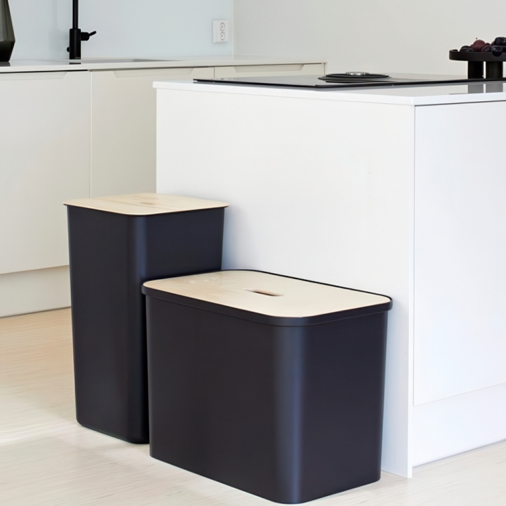 Återvinningsstation med lock och 3 insatser, SMARTSTORE COLLECT, 76 L, 57 x 38 x H 42 cm i gruppen Förvaring / Städförvaring och sopsortering / Sopsortering hos SmartaSaker.se (43252)