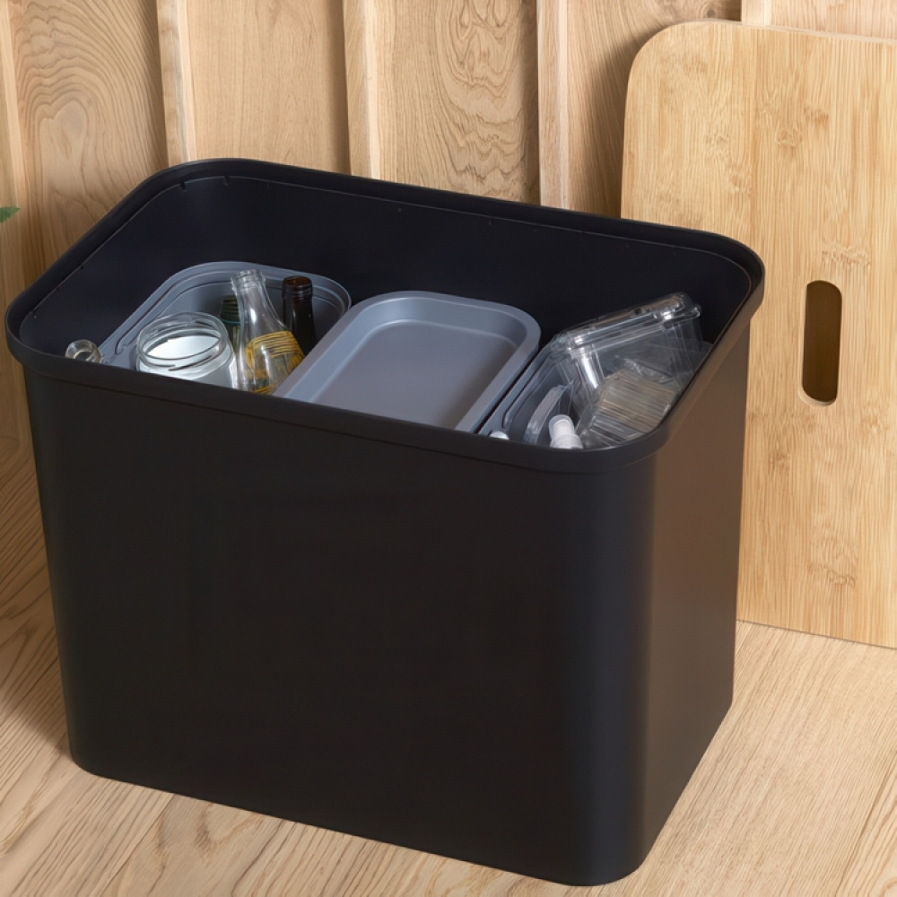 Återvinningsstation med lock och 3 insatser, SMARTSTORE COLLECT, 76 L, 57 x 38 x H 42 cm i gruppen Förvaring / Städförvaring och sopsortering / Sopsortering hos SmartaSaker.se (43252)