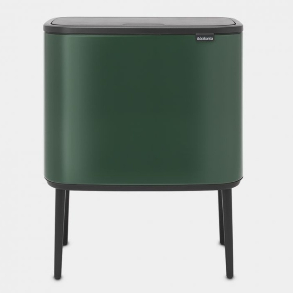 Återvinningsstation på ben, 2 insatser, BRABANTIA BO TOUCH 23 + 11 L, Pine Green i gruppen Förvaring / Städförvaring och sopsortering / Sopsortering hos SmartaSaker.se (43254)