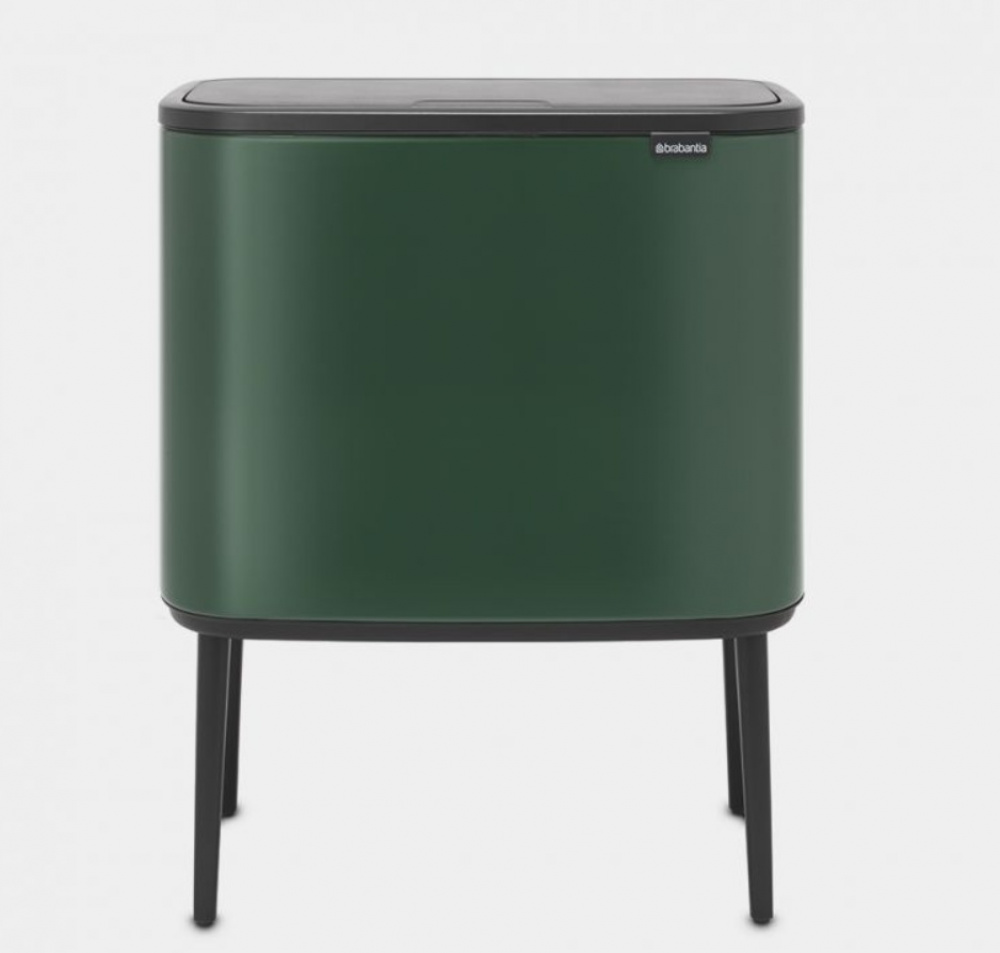 Återvinningsstation på ben, 2 insatser, BRABANTIA BO TOUCH 23 + 11 L, Pine Green i gruppen Förvaring / Städförvaring och sopsortering / Sopsortering hos SmartaSaker.se (43254)
