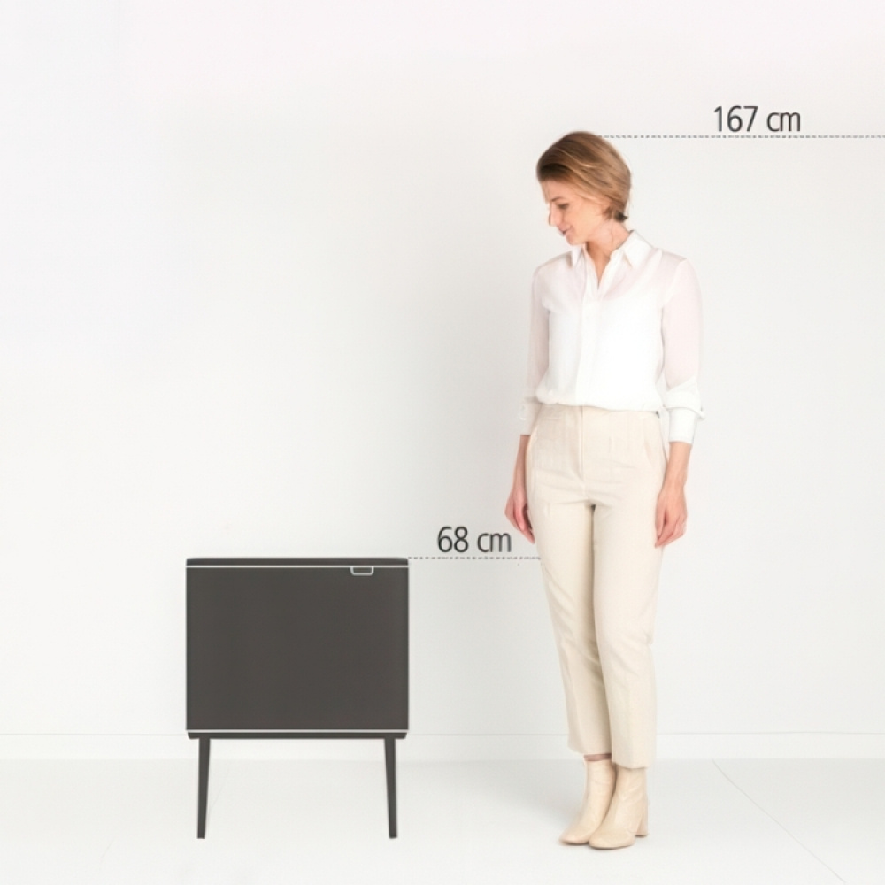 Återvinningsstation på ben, 2 insatser, BRABANTIA BO TOUCH 23 + 11 L, Pine Green i gruppen Förvaring / Städförvaring och sopsortering / Sopsortering hos SmartaSaker.se (43254)