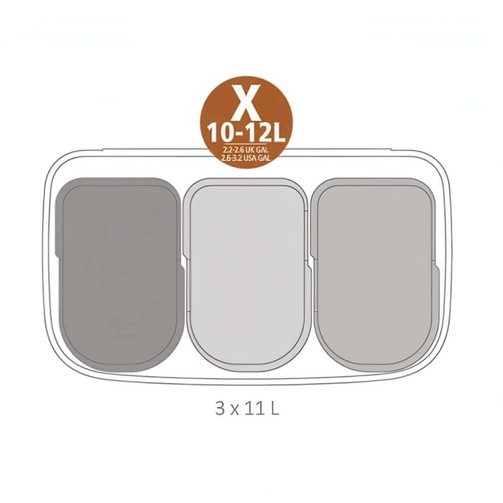 Återvinningsstation på ben med 3 fack, Brabantia i gruppen Förvaring / Städförvaring och sopsortering / Sopsortering hos SmartaSaker.se (43256)