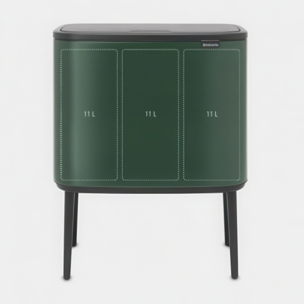 Återvinningsstation på ben, 3 insatser, BRABANTIA BO TOUCH 3 x 11 L i gruppen Förvaring / Städförvaring och sopsortering / Sopsortering hos SmartaSaker.se (43256)