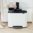 Återvinningsstation, 2 insatser, BRABANTIA BO PEDAL BIN, 23 + 11 L Återvinningsstation, 2 insatser, BRABANTIA BO PEDAL BIN, 23 + 11 L