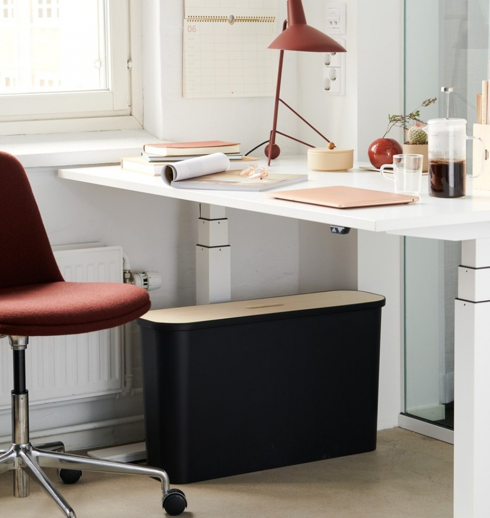 Återvinningsstation, Långsmal, 2 insatser, SMARTSTORE COLLECT, 46 L, 21,5 x 72 x H 42 cm i gruppen Förvaring / Städförvaring och sopsortering / Sopsortering hos SmartaSaker.se (43259)