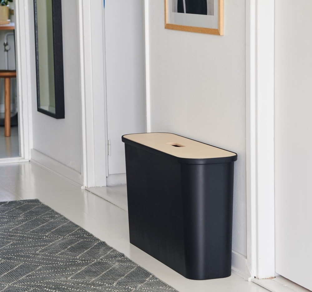 Återvinningsstation, Långsmal, 2 insatser, SMARTSTORE COLLECT, 46 L, 21,5 x 72 x H 42 cm i gruppen Förvaring / Städförvaring och sopsortering / Sopsortering hos SmartaSaker.se (43259)