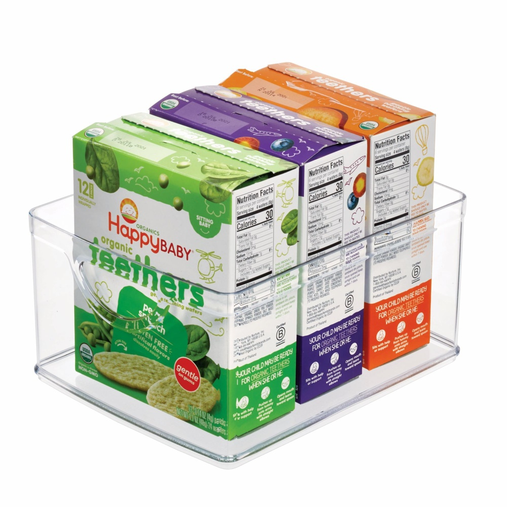 Öppen låda med handtag, Stapelbar, RPET CABINET BIN, 25,4 x 20,3 x H 12,7 cm, Transparent i gruppen Förvaring / Köksförvaring / Organisera köksskåp hos SmartaSaker.se (43264)