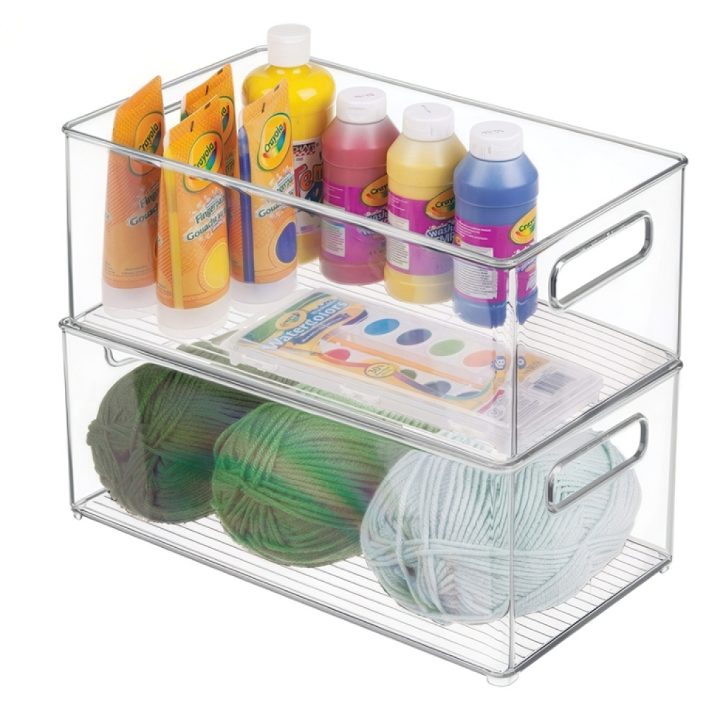 Öppen låda, XL, Hög, LINUS CABINET BIN, 20 x 41 x H 13, Transparent i gruppen Förvaring / Förvaringslådor hos SmartaSaker.se (43267)