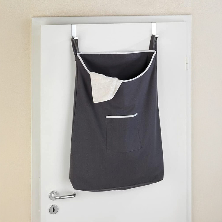 Tvättkorg över dörren, 65 L, CANGURO, 52 x 10 x H 81cm, Grå i gruppen Förvaring / Tvätt och tork / Tvättkorgar hos SmartaSaker.se (43271)