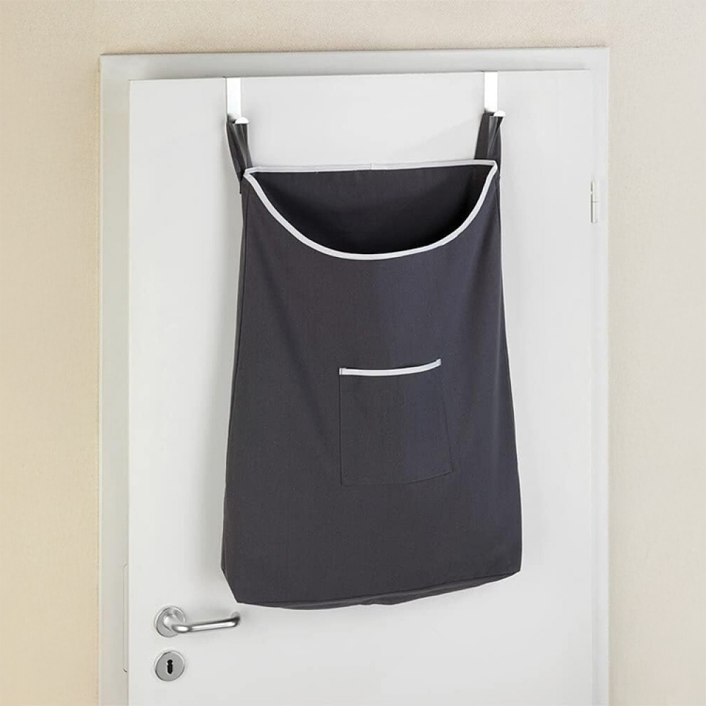 Tvättkorg över dörren, 65 L, CANGURO, 52 x 10 x H 81cm, Grå i gruppen Förvaring / Tvätt och tork / Tvättkorgar hos SmartaSaker.se (43271)